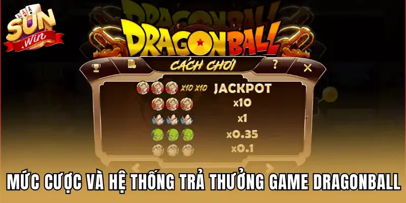 Mức cược và hệ thống trả thưởng game Dragonball