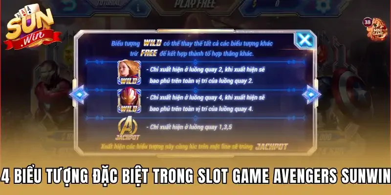 4 Biểu tượng đặc biệt trong slot game Avengers Sunwin