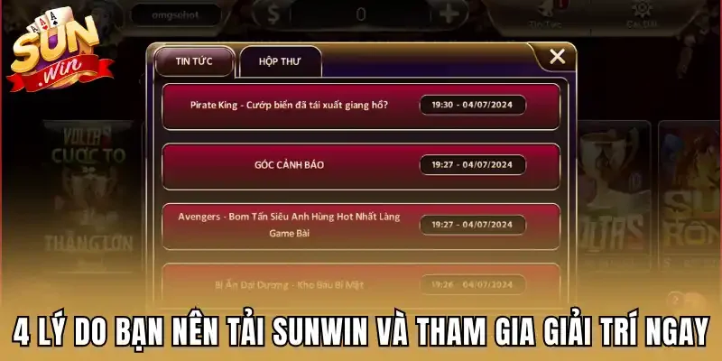 4 lý do bạn nên tải Sunwin và tham gia giải trí ngay