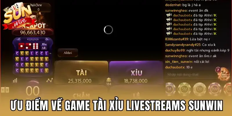 Ưu điểm về game tài xỉu livestreams Sunwin